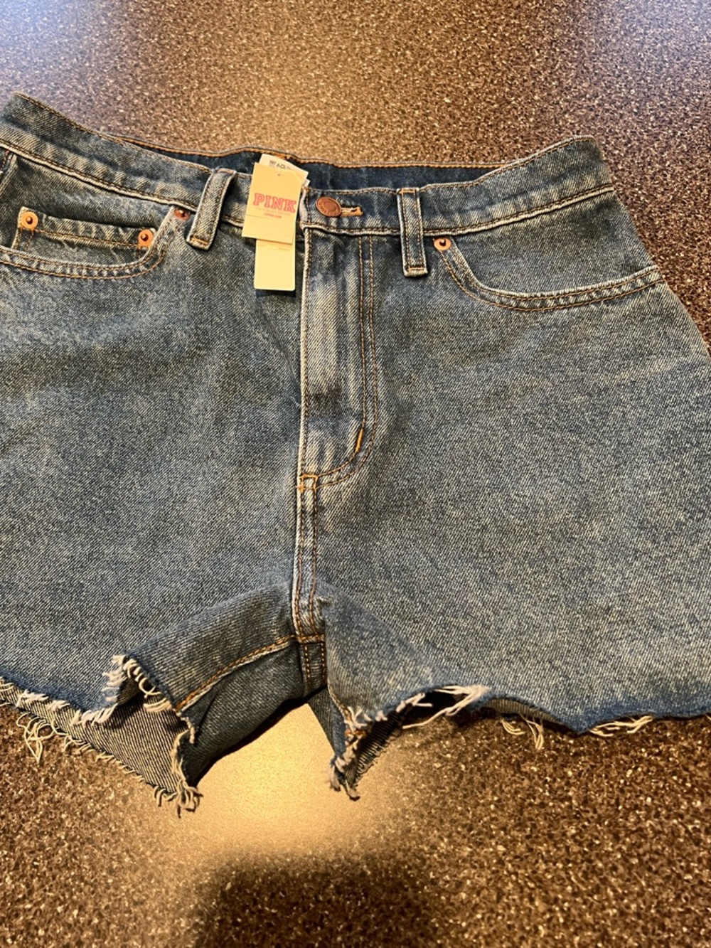 Pink Victoria’s Secret Women’s Medium Blue Denim Cutoff Shorts - Size 28 - NWT